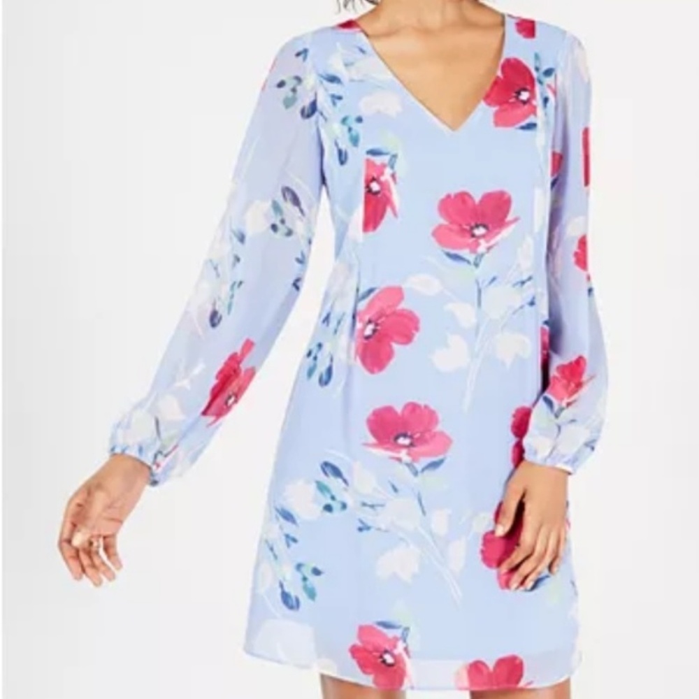 NWT I.N.C. Floral-Print Shift Dress